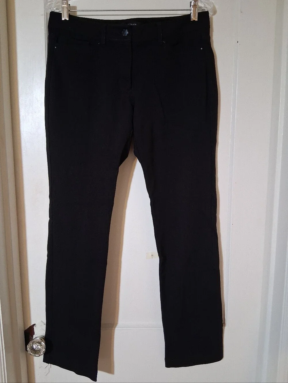 White House Black Market Black Slim Leg Career Pants Size 8R Office Minimalist